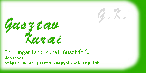 gusztav kurai business card